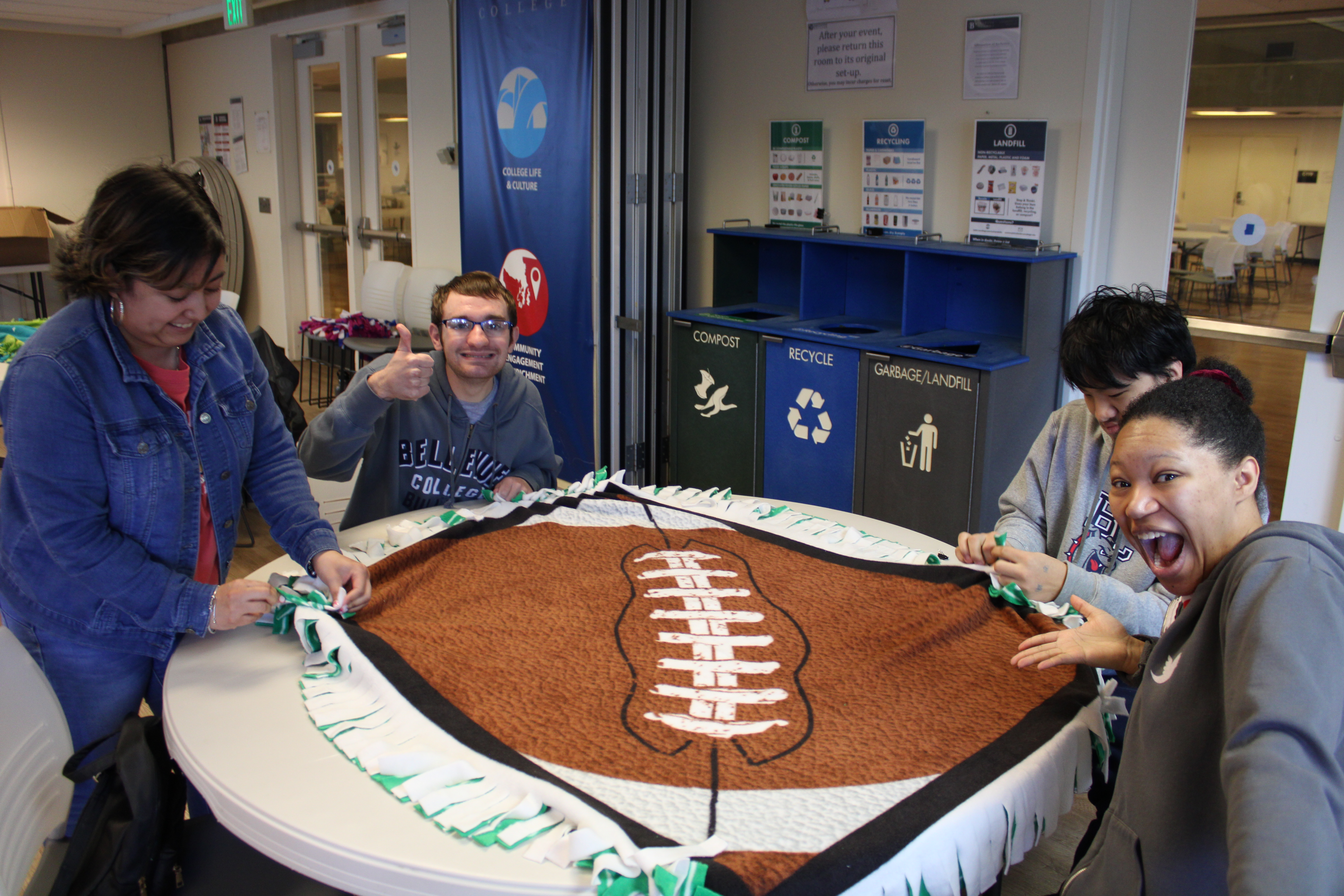 OLS students make blankets for seattle children's hospital