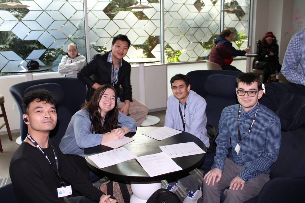 OLS Bellevue College students prepare for their mock interviews at Microsoft