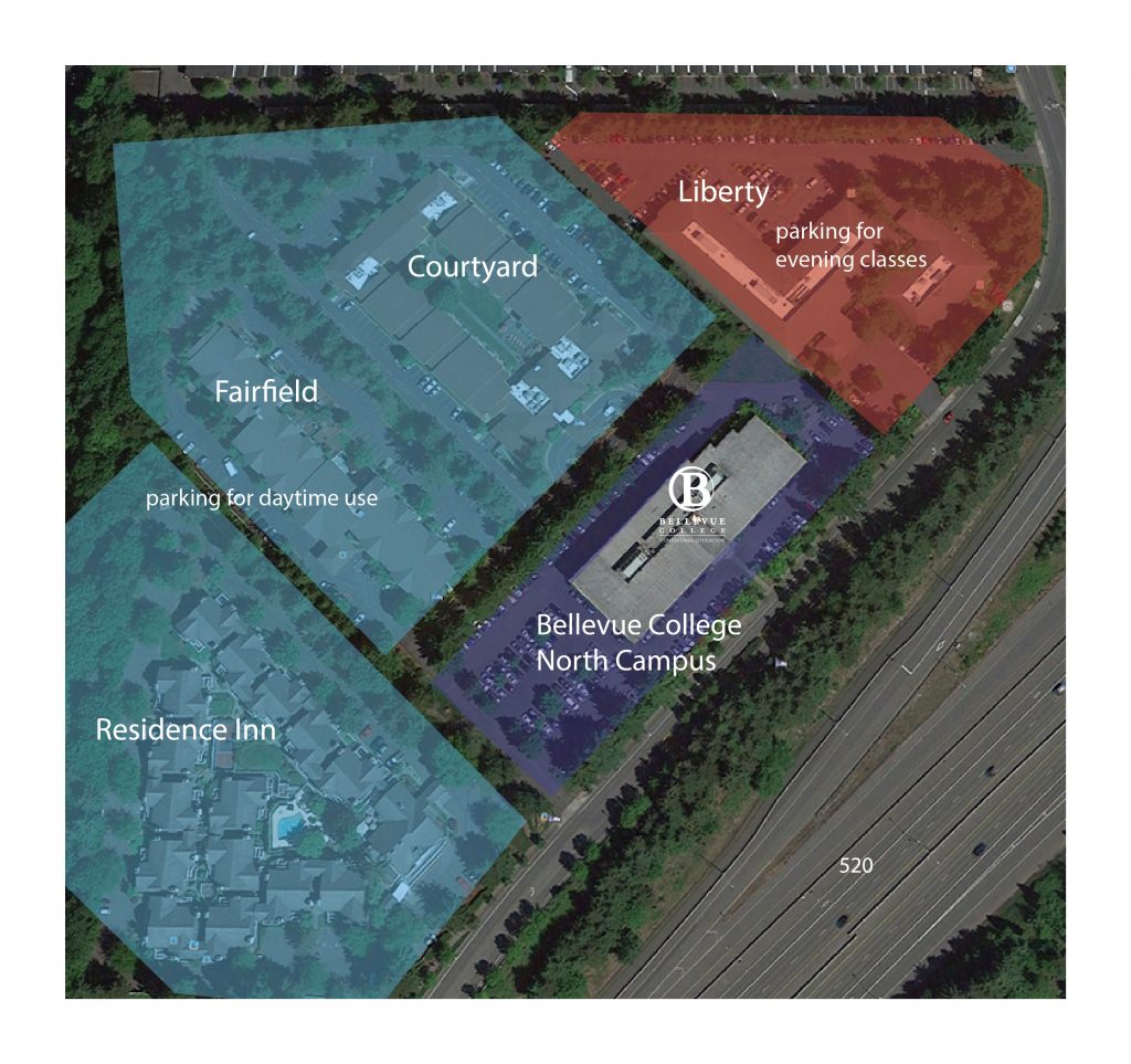 Parking Lot Map of North Campus