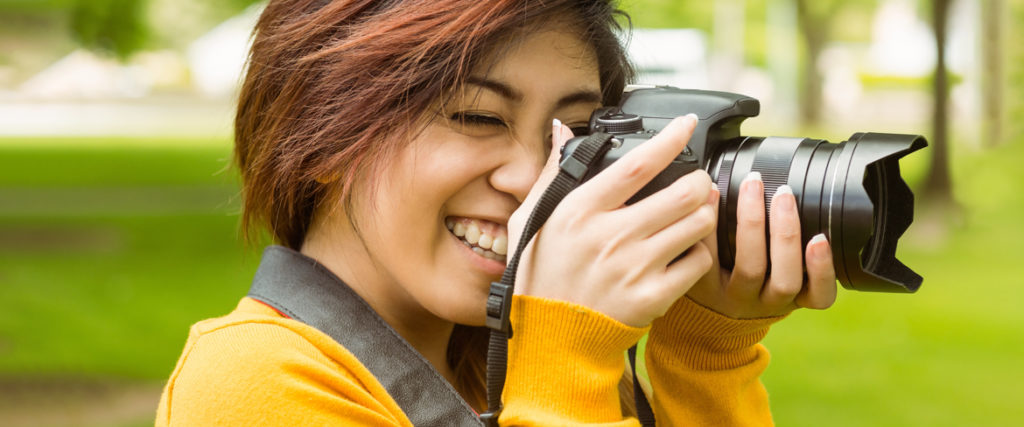 Woman taking photos