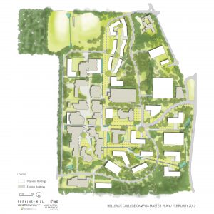 Vector map of Bellevue College's master plan