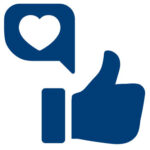 Thumbs up and heart icon