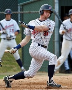 Action Shot of Baseball Player