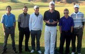 Six Golfers Standing on Course