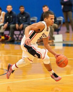 Dom Holub led Bellevue with 19 points in overtime thriller in a matchup that pitted the top two teams in the NWAC. photo by Rich Dworkis.