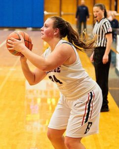 Shelby Kassuba led BC with 13 points in the win over Olympic. photo by Rich Dworkis.