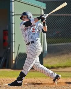 Jordan LaFave had three hits in game two at Everett. photo by Rich Dworkis.