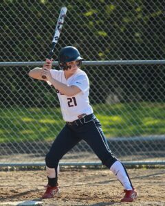 Nikki Tiffany had six RBI's and a home run in the win over Skagit Valley. photo by Rich Dworkis