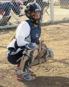 Sophomore catcher Katie Jackson had two hits in the close loss to Clackamas at the NWAC Championships. photo by Rich Dworkis.