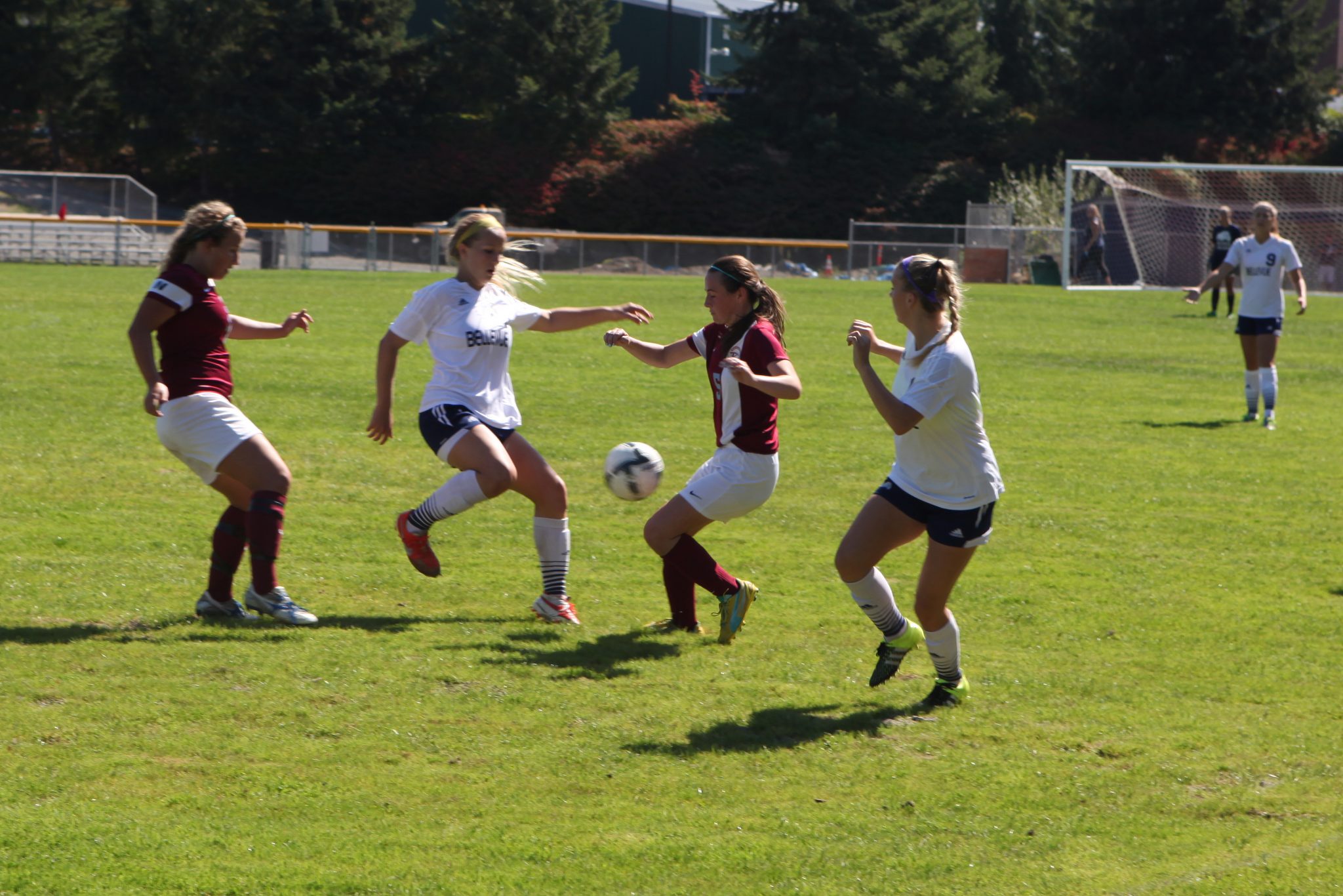 BC players battle for the ball against Pierce
