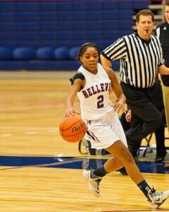 Returning sophomore put on a show this weekend leading Bellevue to a 2-1 record in their season-opening tourney. photo by Rich Dworkis. 