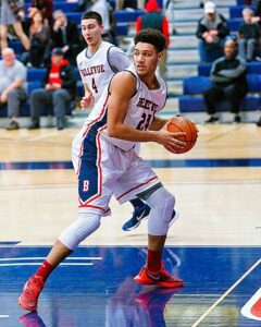 Quentin Moore had 17 points in the tough road loss at Peninsula. photo by Rich Dworkis. 