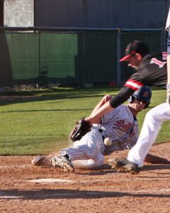 Dylan Vchulek hit his first career home run in the 12-7 win at Olympic. 