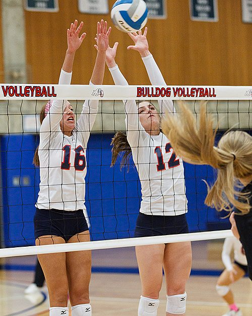 Individual photos of BC volleyball players. Player names are listed in caption.