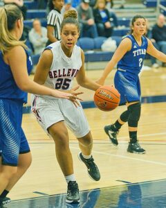 Brenda Akoto had 17 points in the game vs. North Idaho. photo by Rich Dworkis