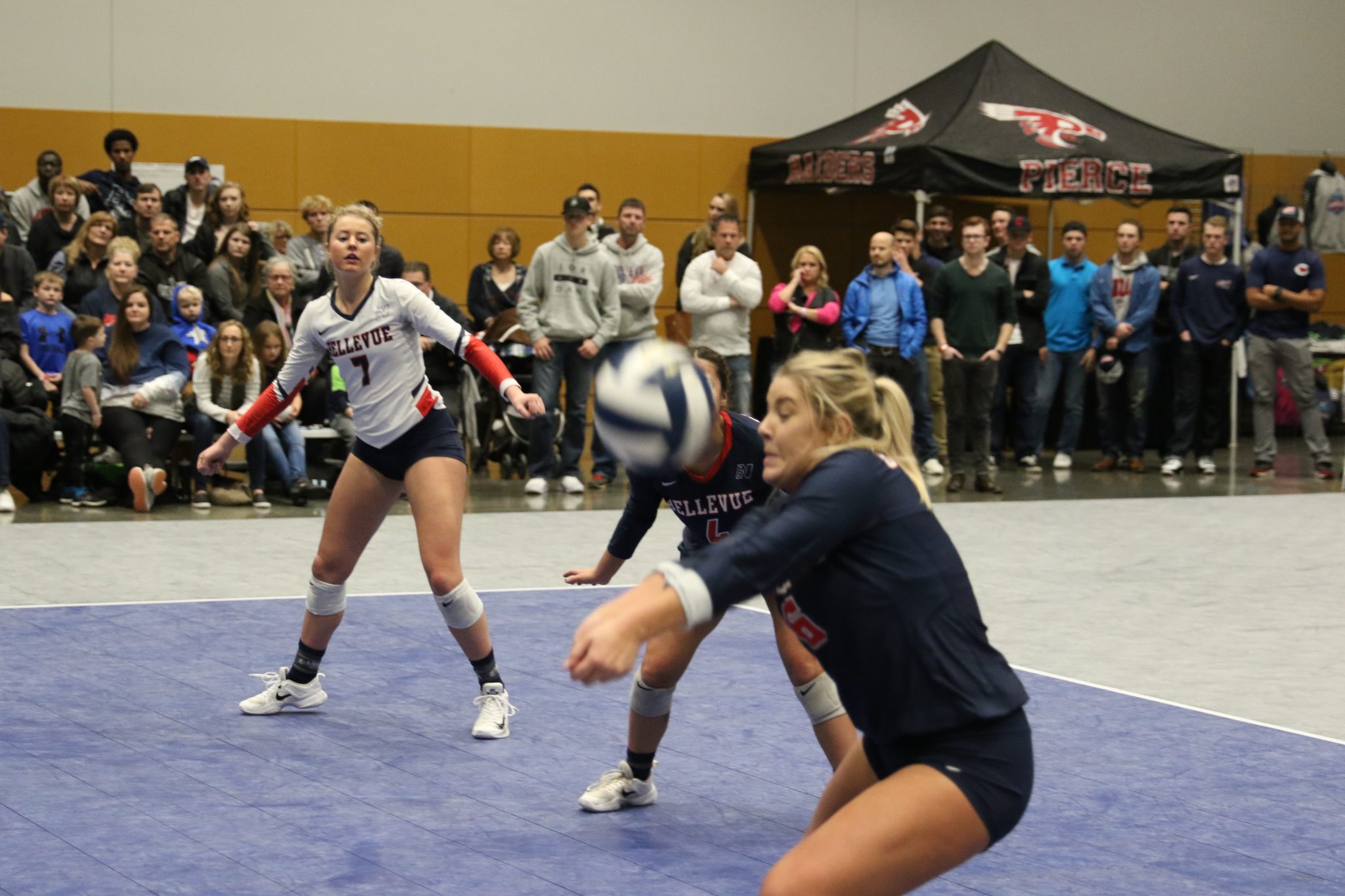 A BC player makes a bump pass