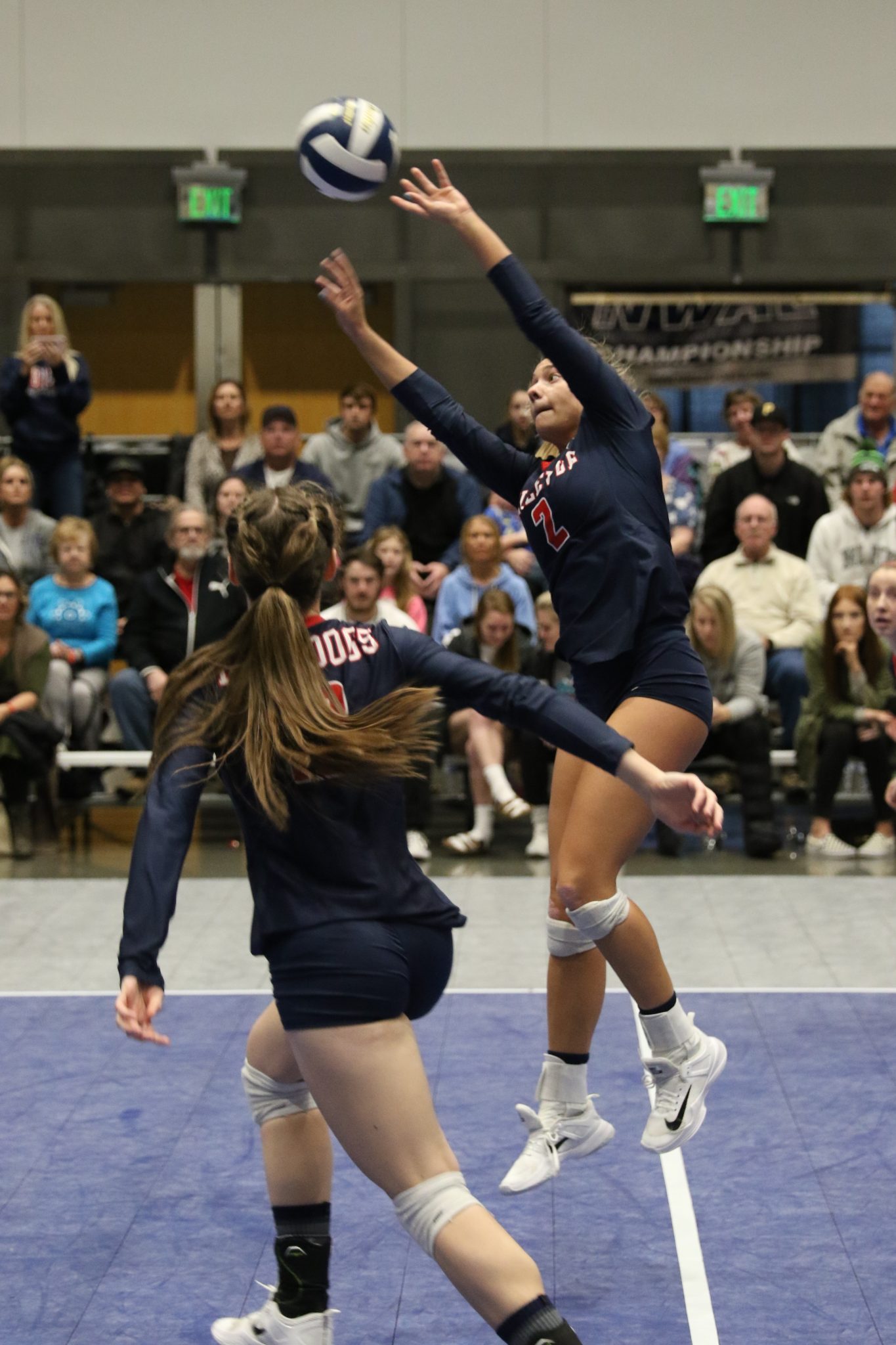 A BC player passes the ball