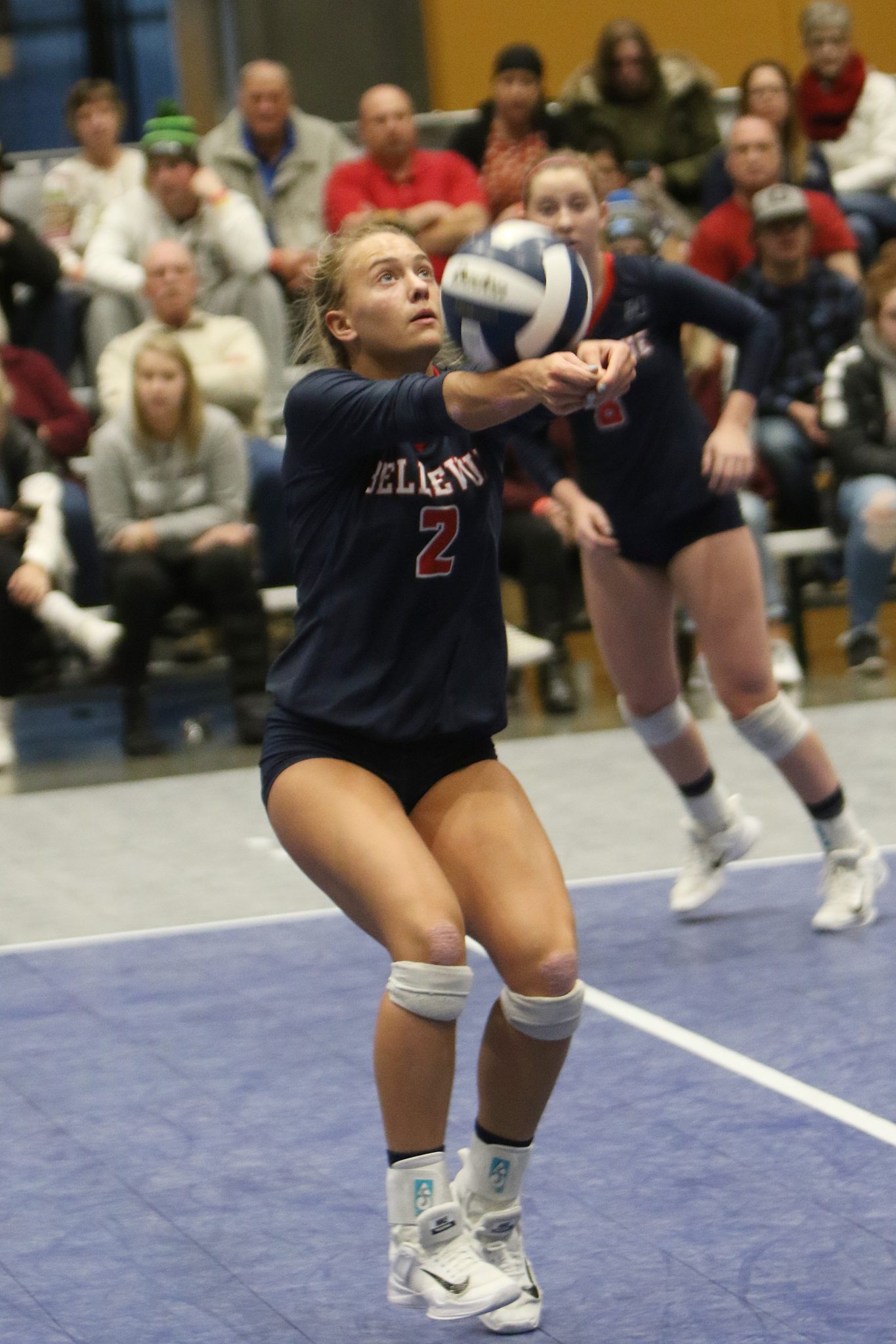 A BC player makes a bump pass
