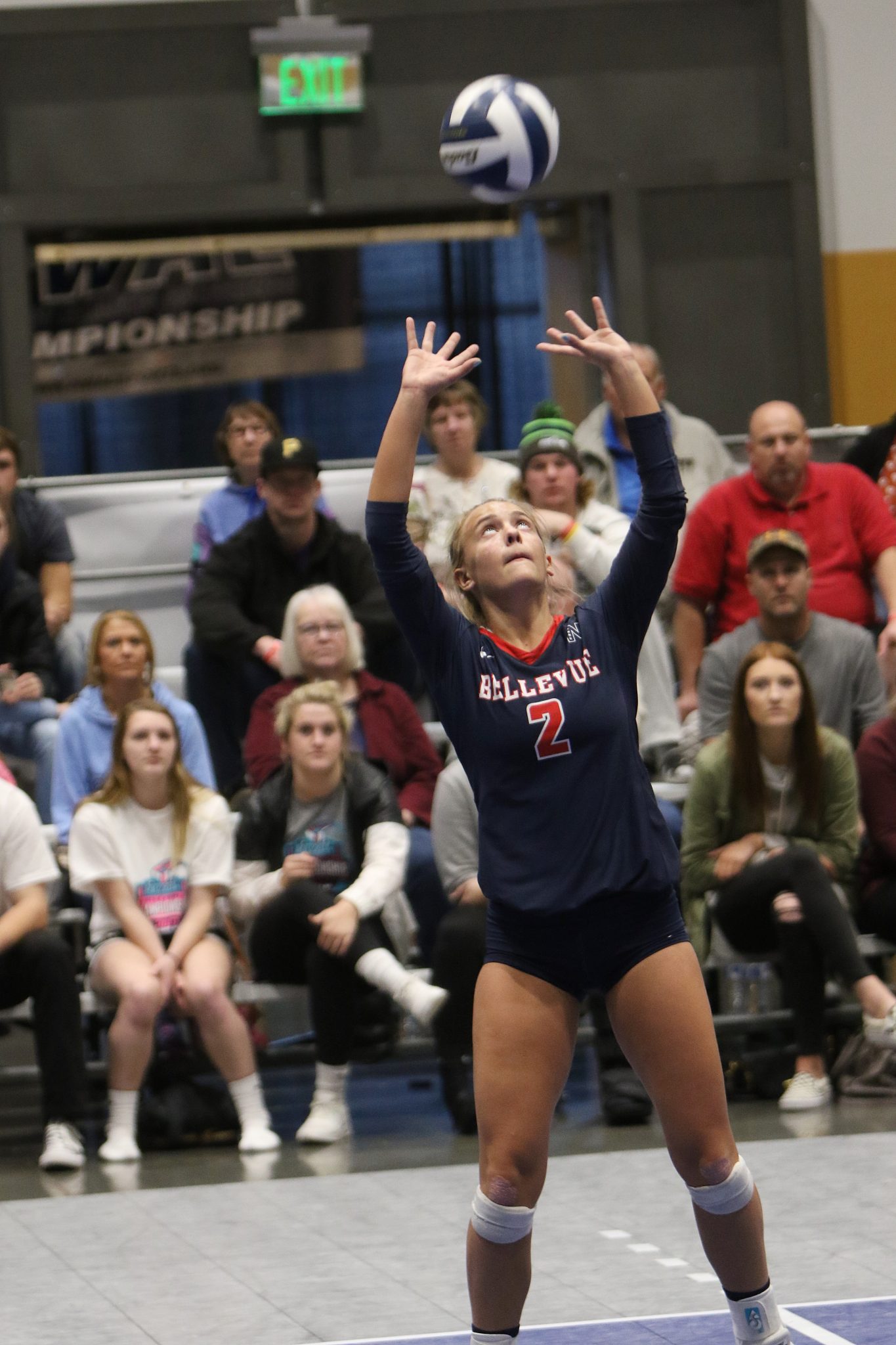 A BC player sets the ball