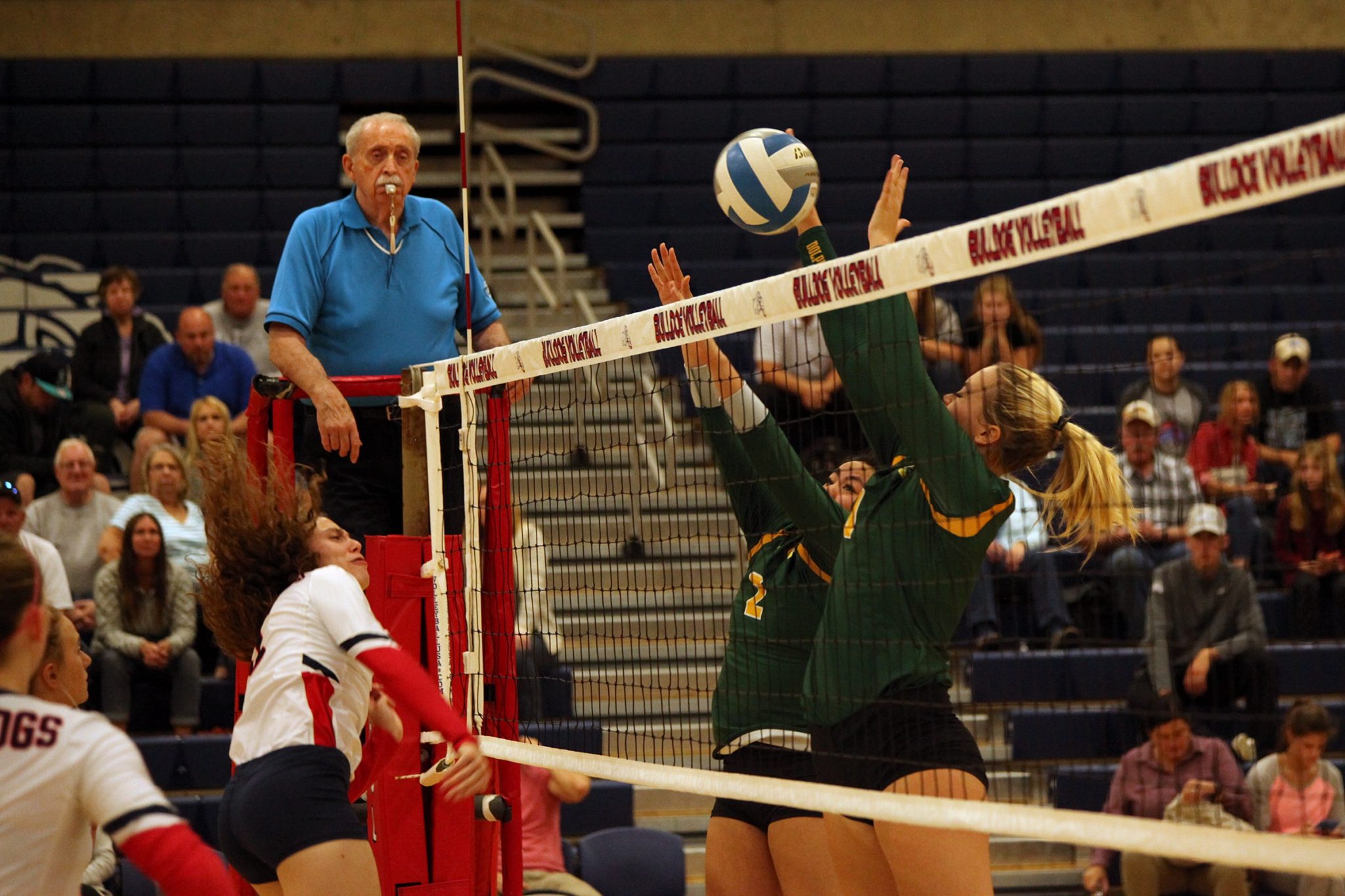Shoreline players attempt to block at BC shot