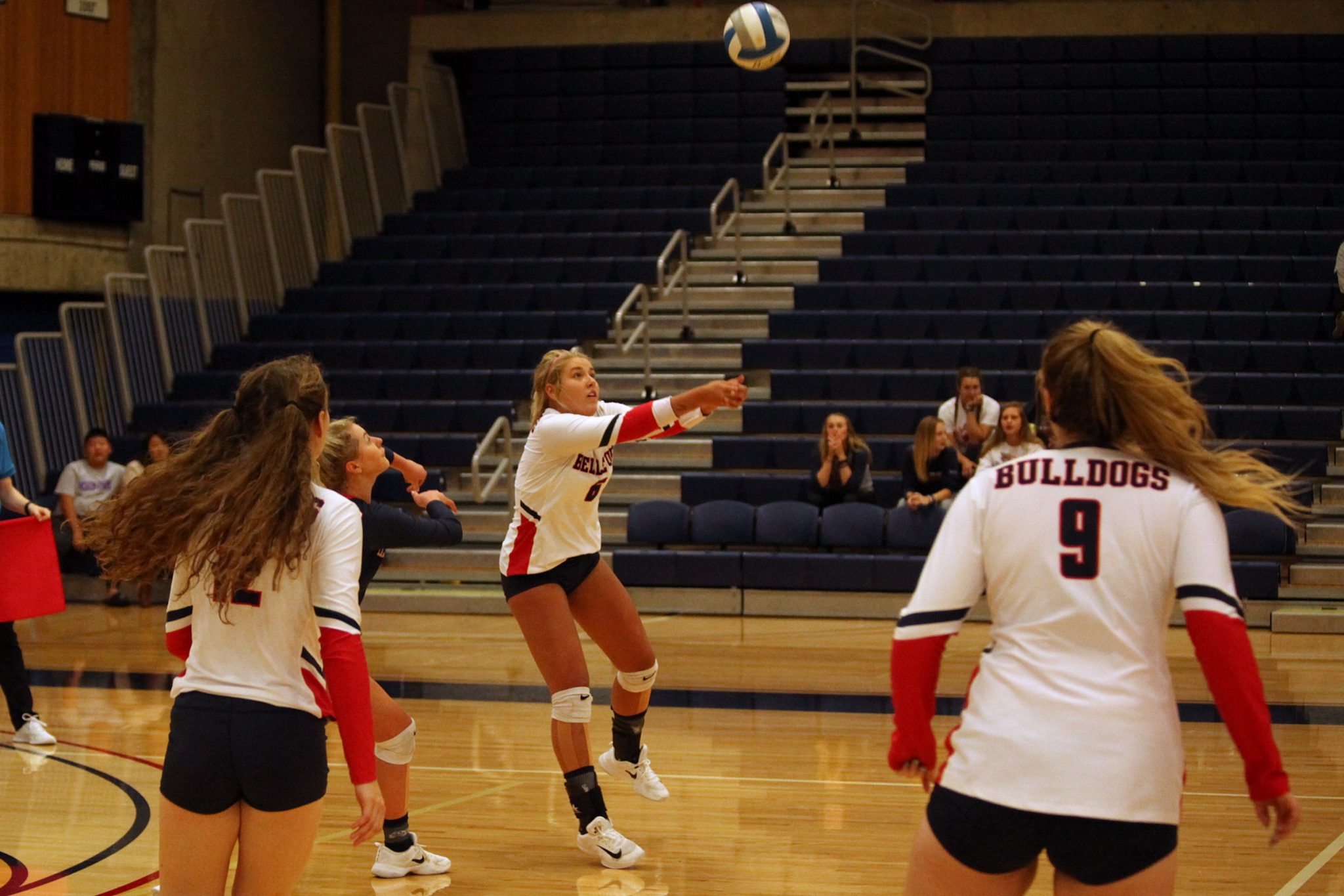 A BC player passes the ball