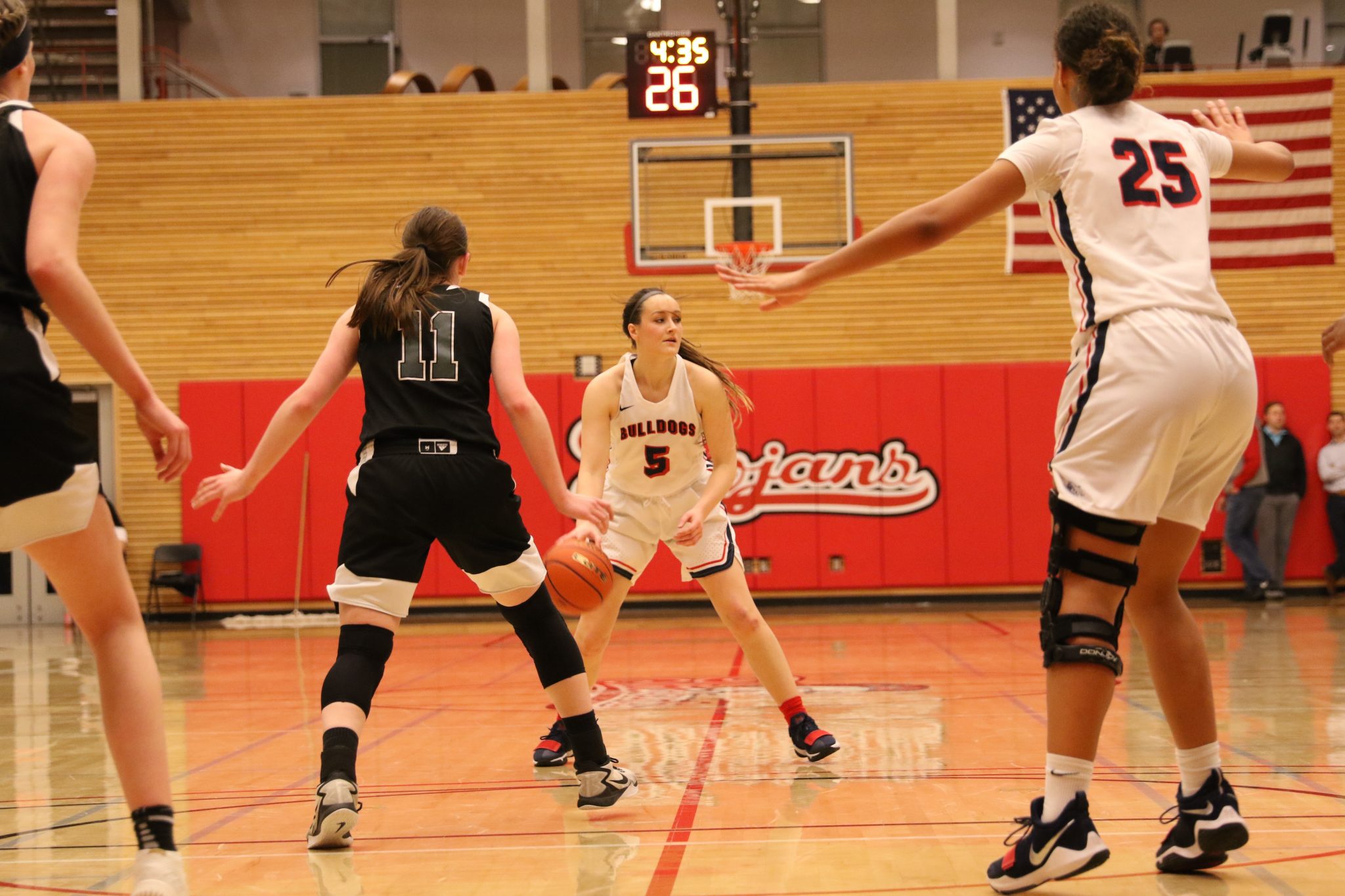 A BC player dribbles the ball