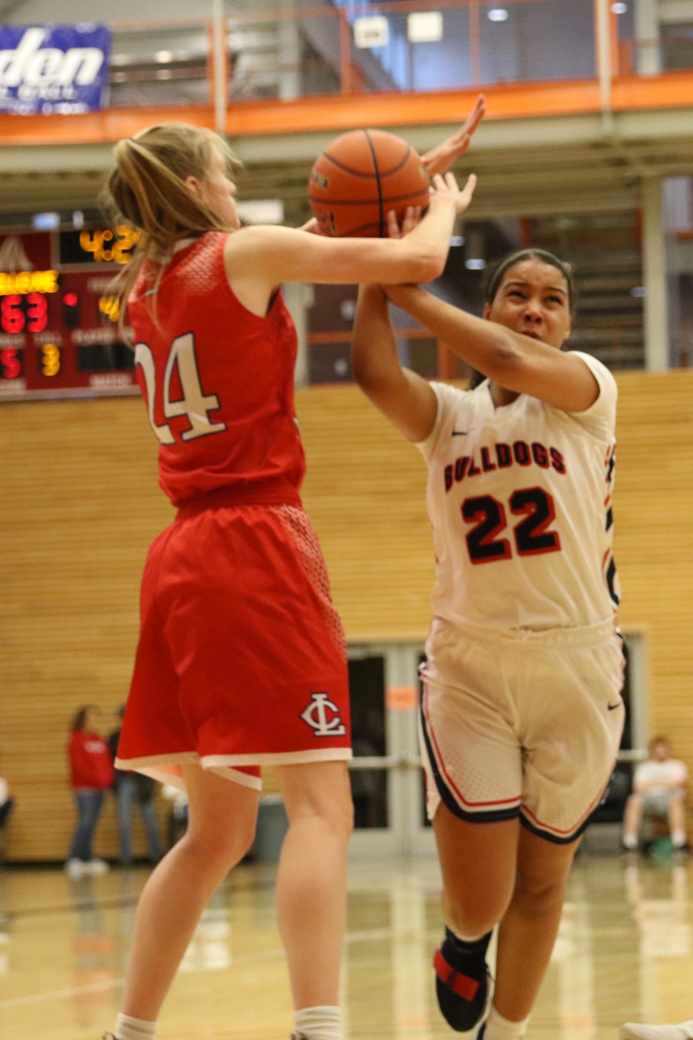 A BC player goes up for a shot