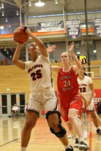 A BC player goes up for a shot