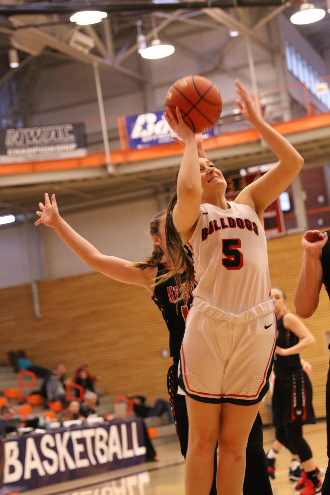 A BC player goes up for a shot