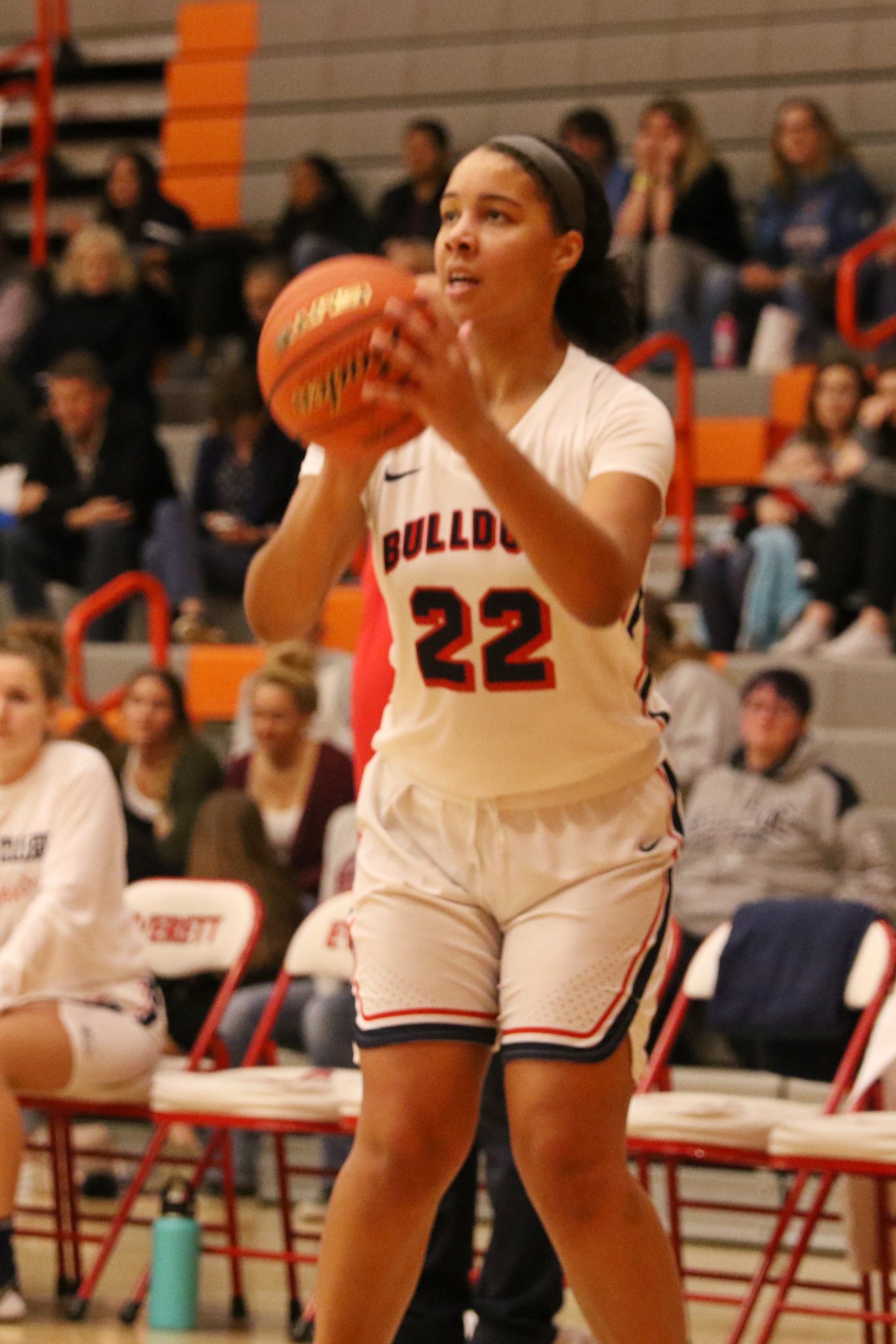 A BC player gets ready to shoot