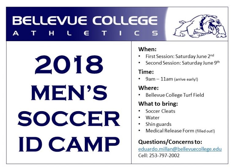 2018 Men’s Soccer ID Camp June 2 & 9 Athletics Department