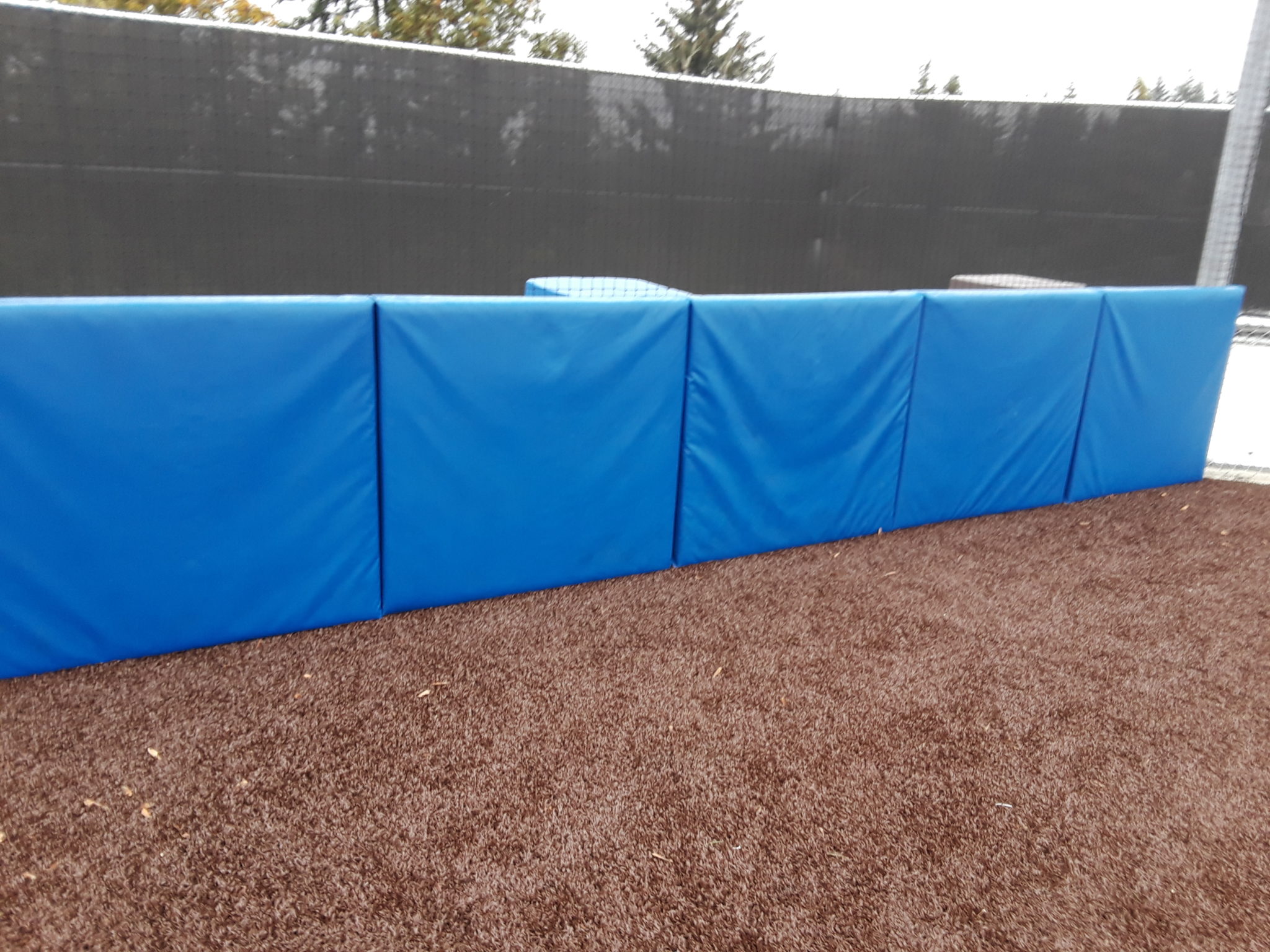 Softball field turf and padding