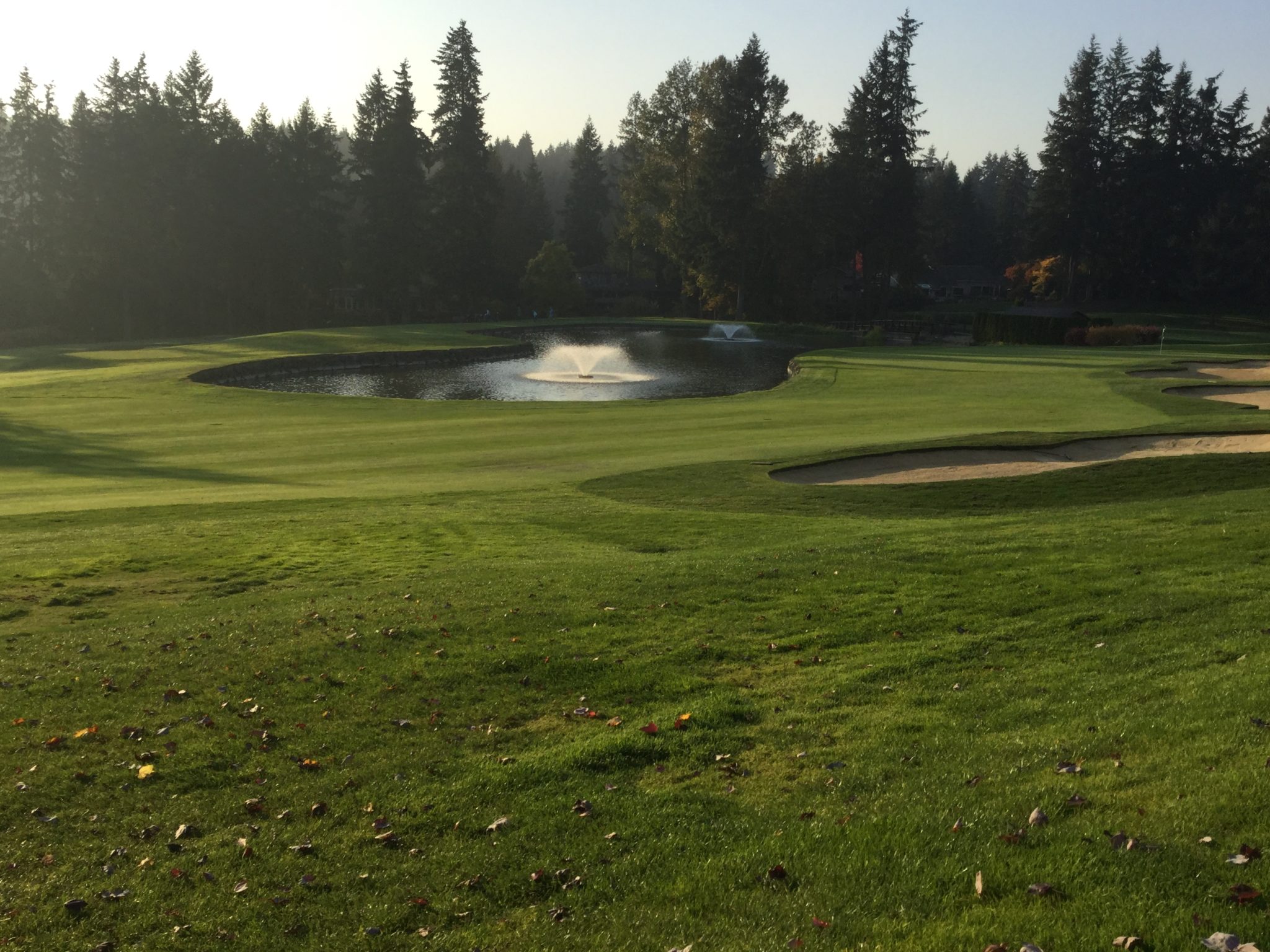 Glendale Country Club fairway and fountain