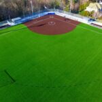 Overhead view of softball field