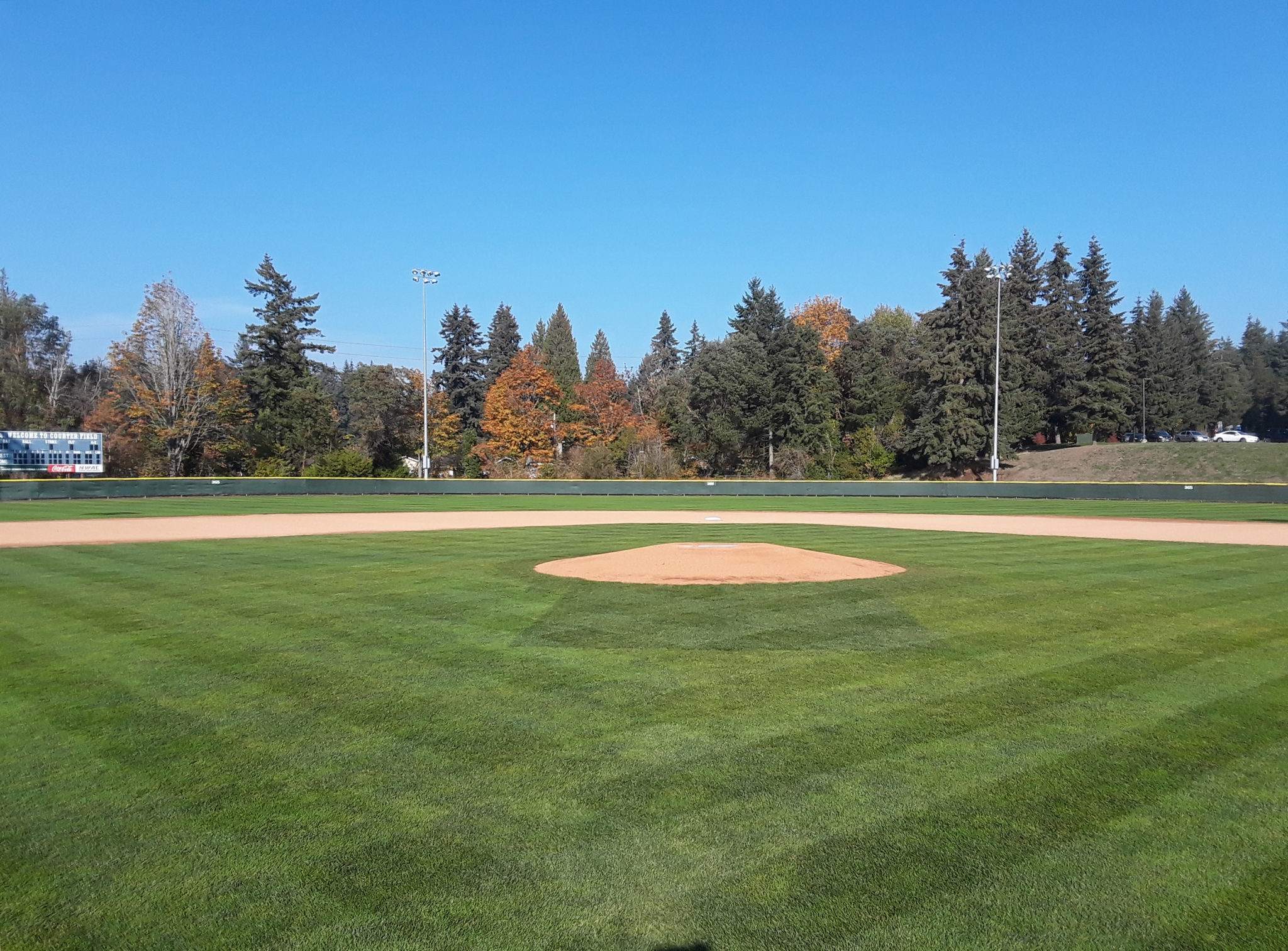 Courter Field view up the middle of the field