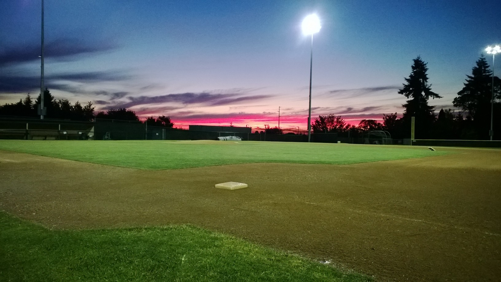 Courter Field at dusk