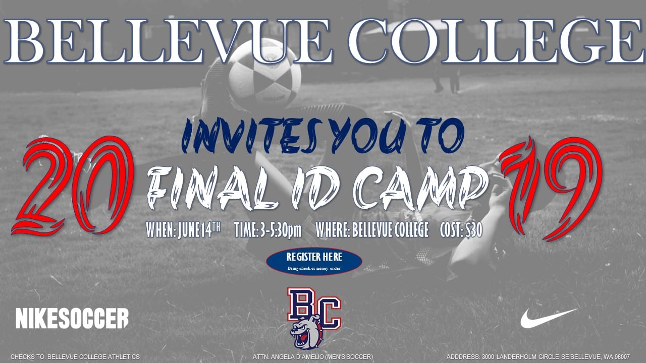 2019 Men’s Soccer ID Camp June 14 Athletics Department