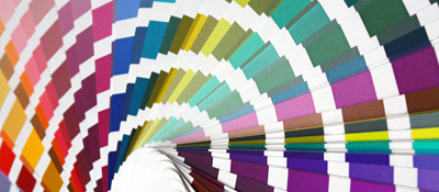 Color Swatches arranged in fan shape