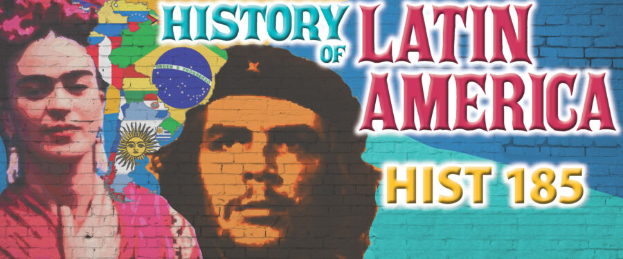 History of Latin America poster image with Friday Kahlo and Cezar Chavez
