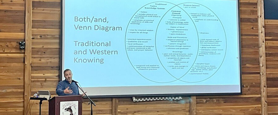 An image of Dr. Kiralla presented his dissertation.