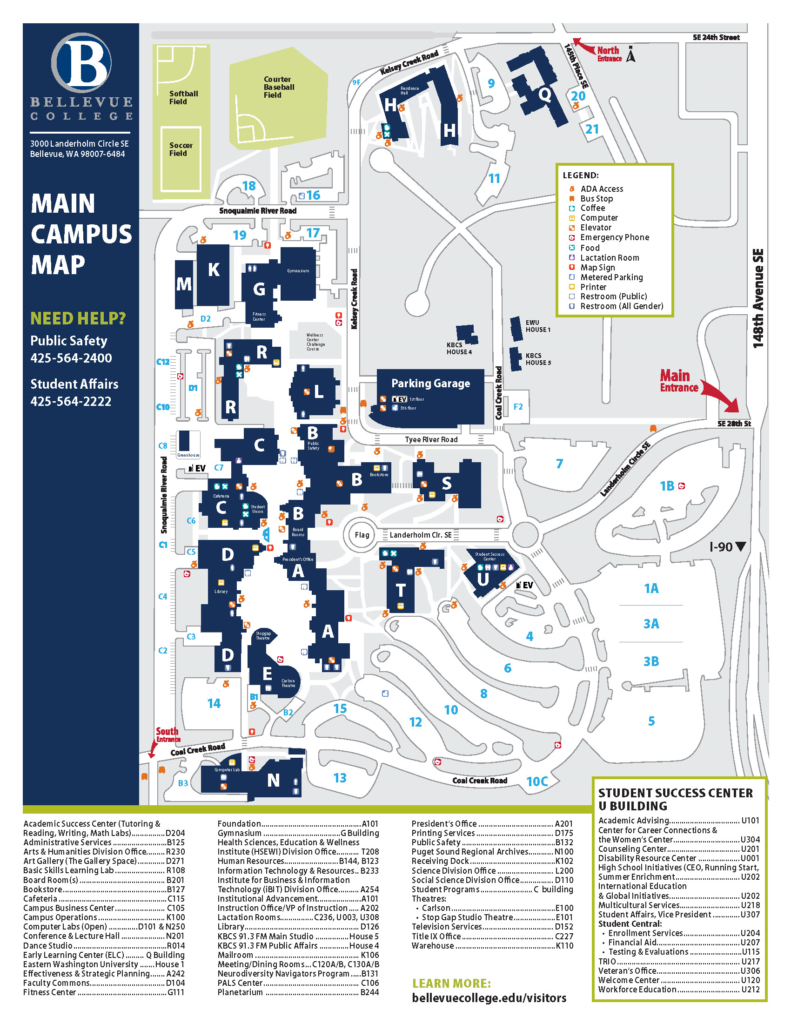 Directions To Bellevue College Welcome Center @ Bellevue College