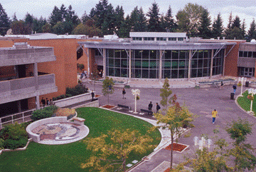 Arial view of Bellevue College C Building