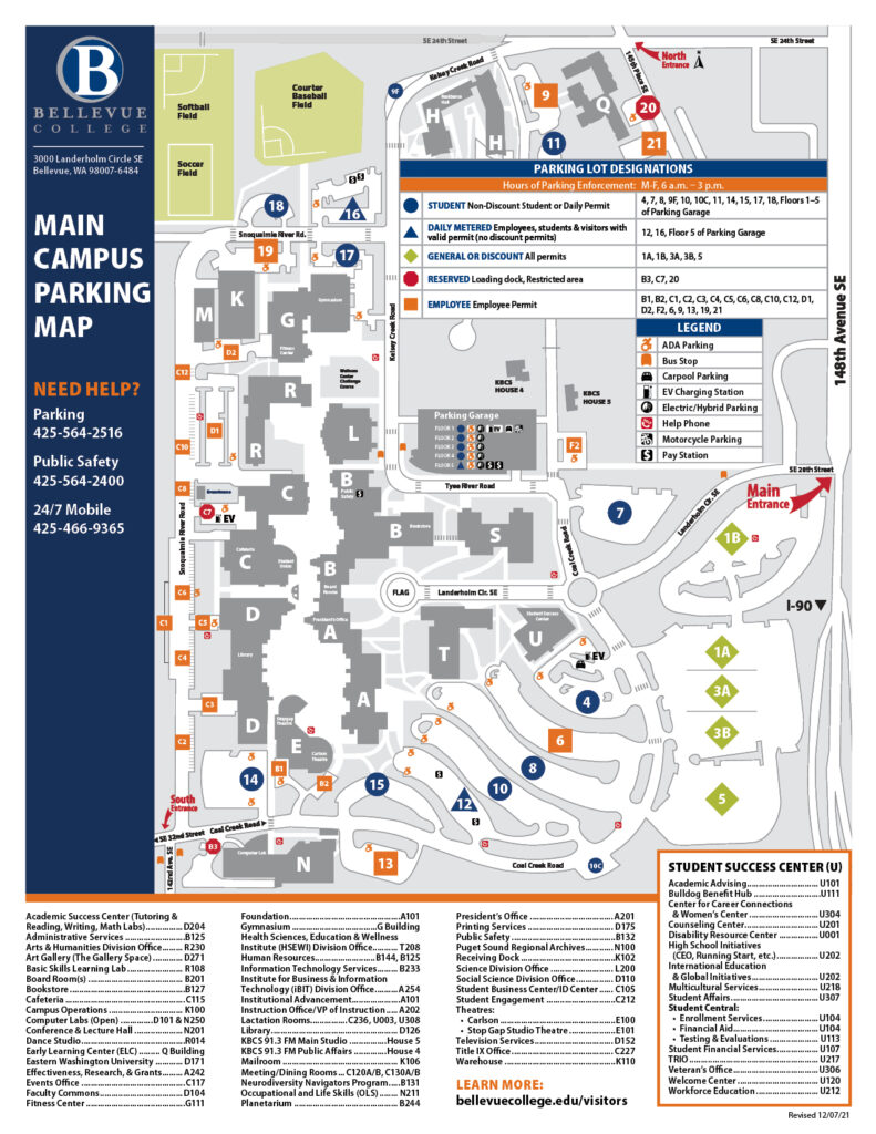 BC Parking Map Main Campus