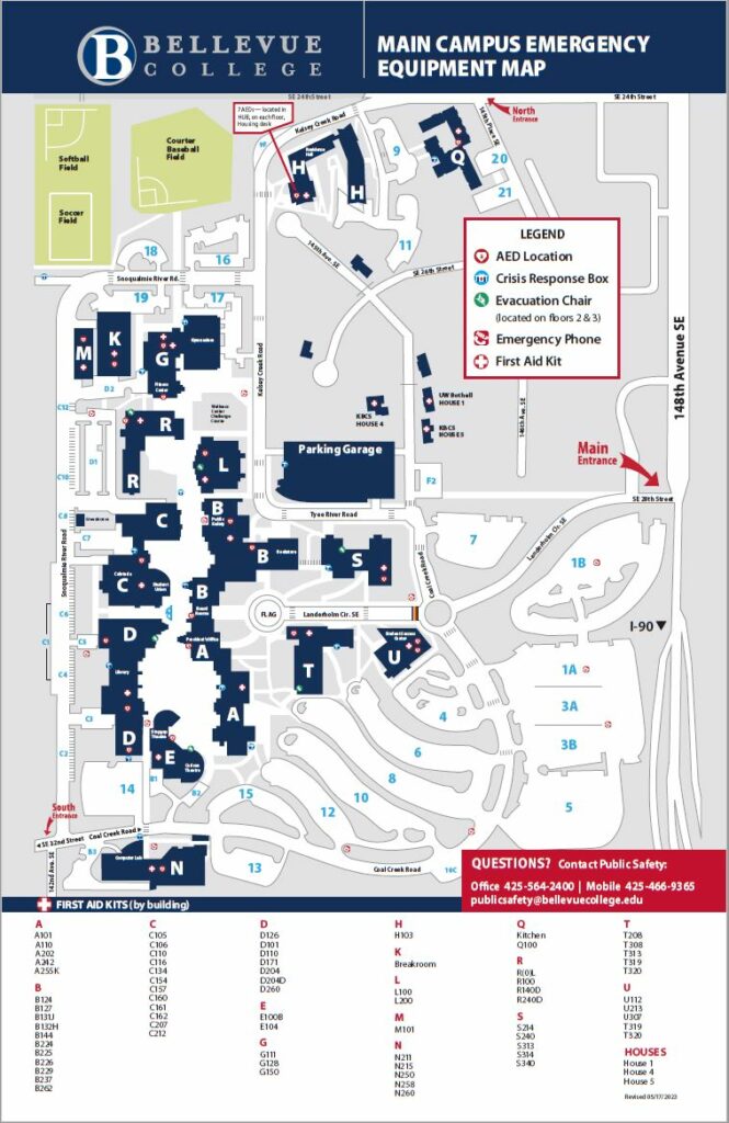 Main Campus Equipment Map