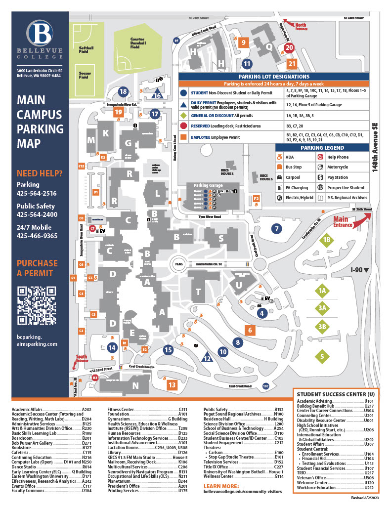 BC Main Campus Parking Map