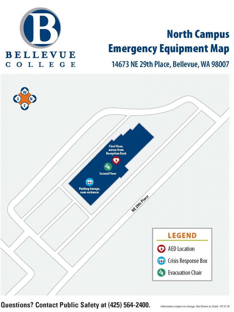 North Campus Emergency Equipment Map