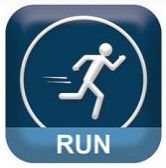 Blue First Option, Text Reads Run