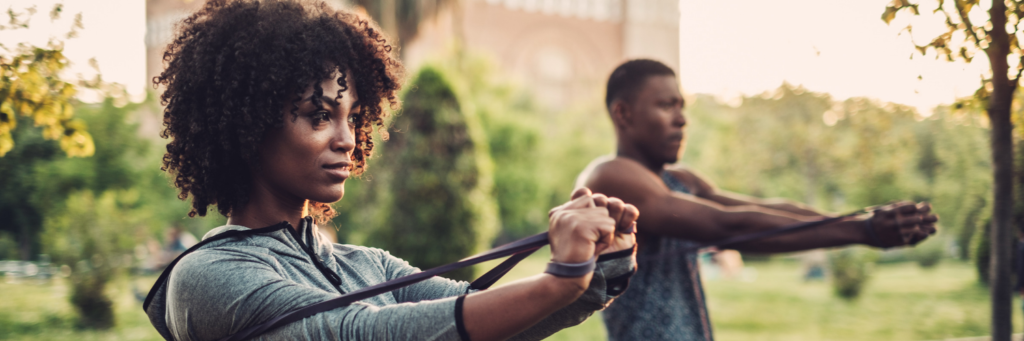 People working out