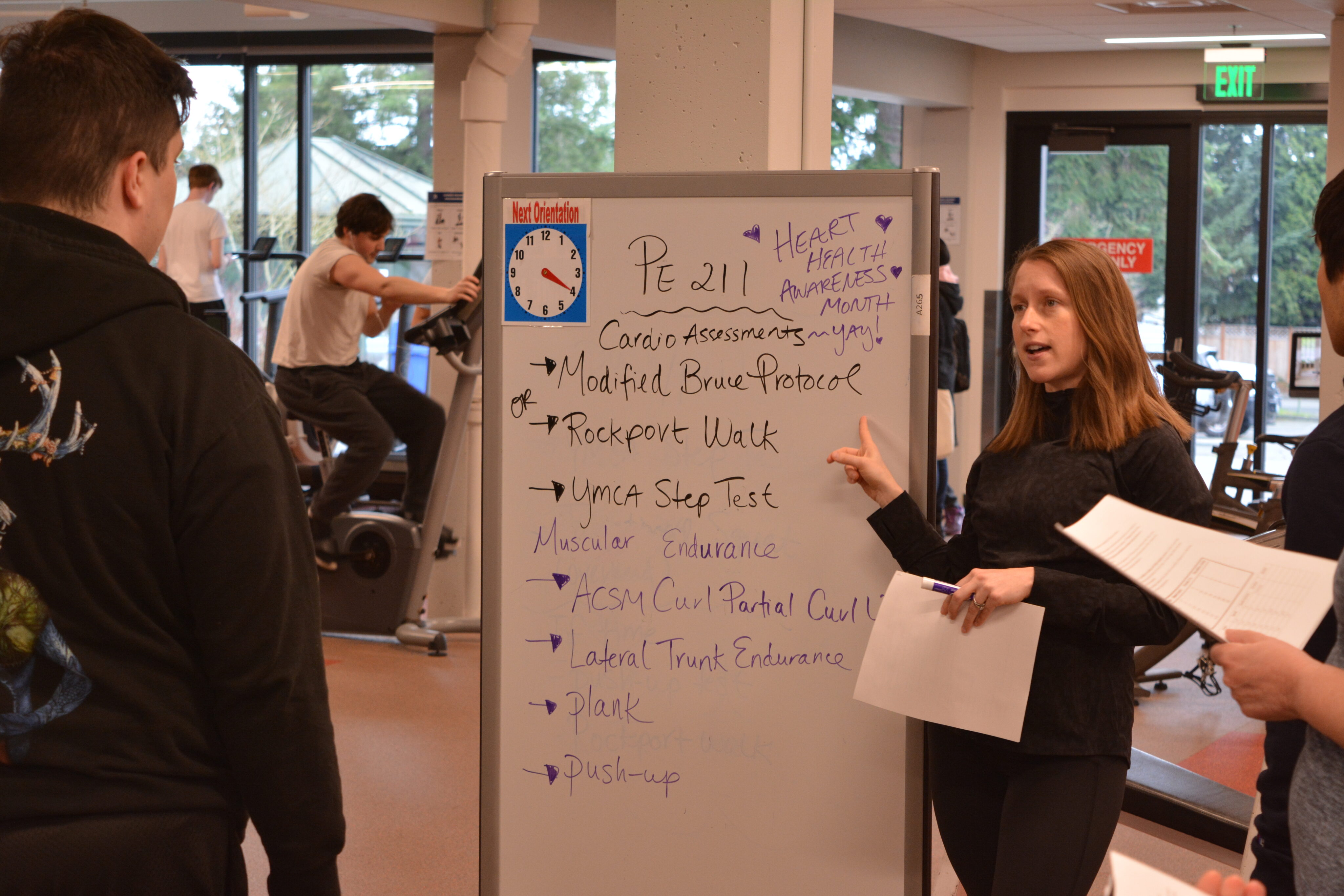 Students  listening to instructor