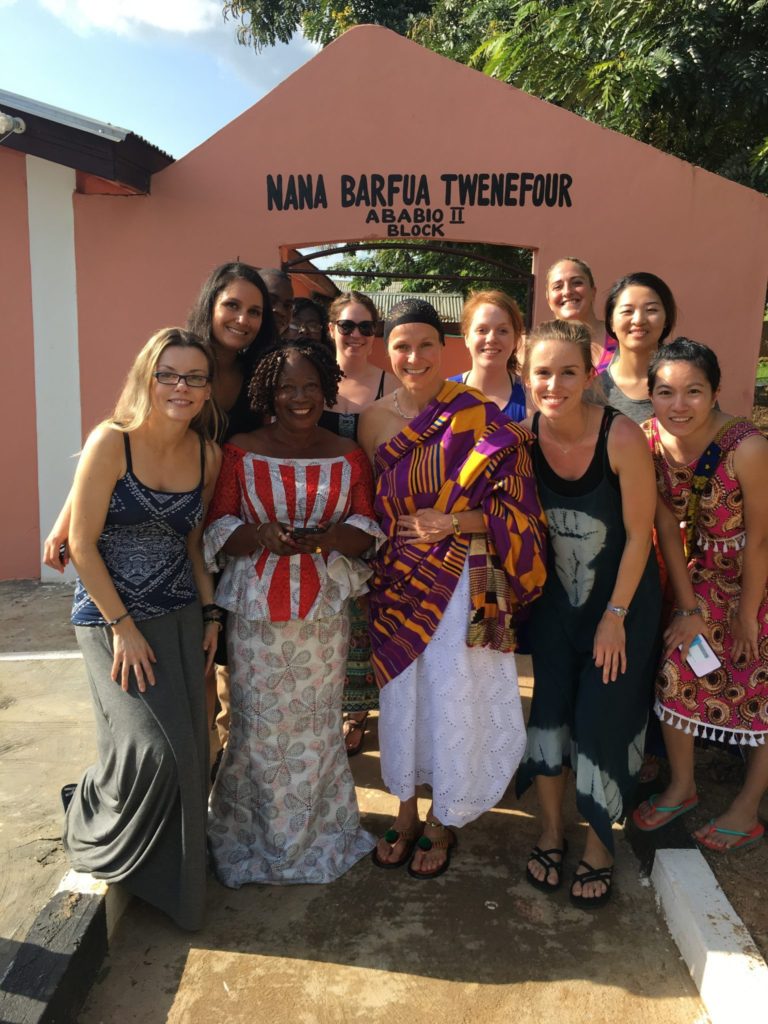 Bellevue College nurses pose with Village leaders